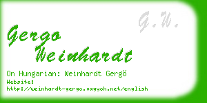 gergo weinhardt business card